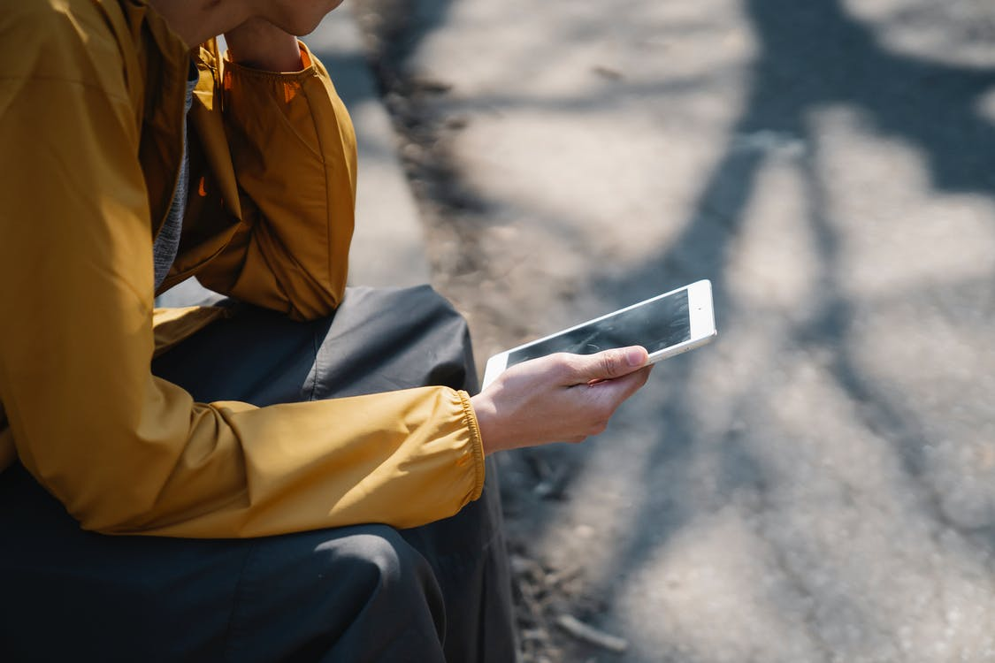 man using phone