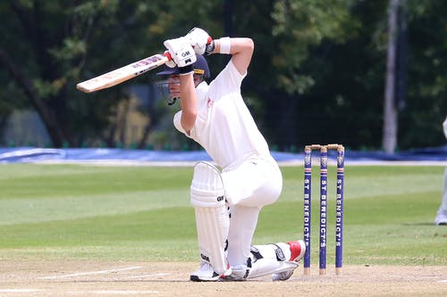 Man batting during a match