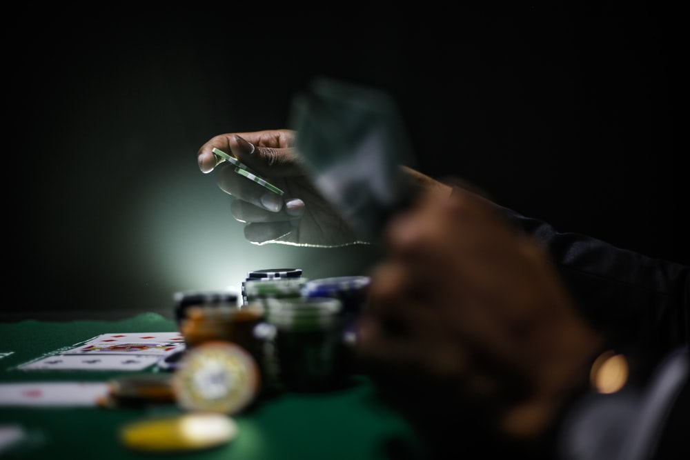 Man gambling in a casino