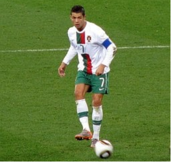 Cristiano Ronaldo during a football match