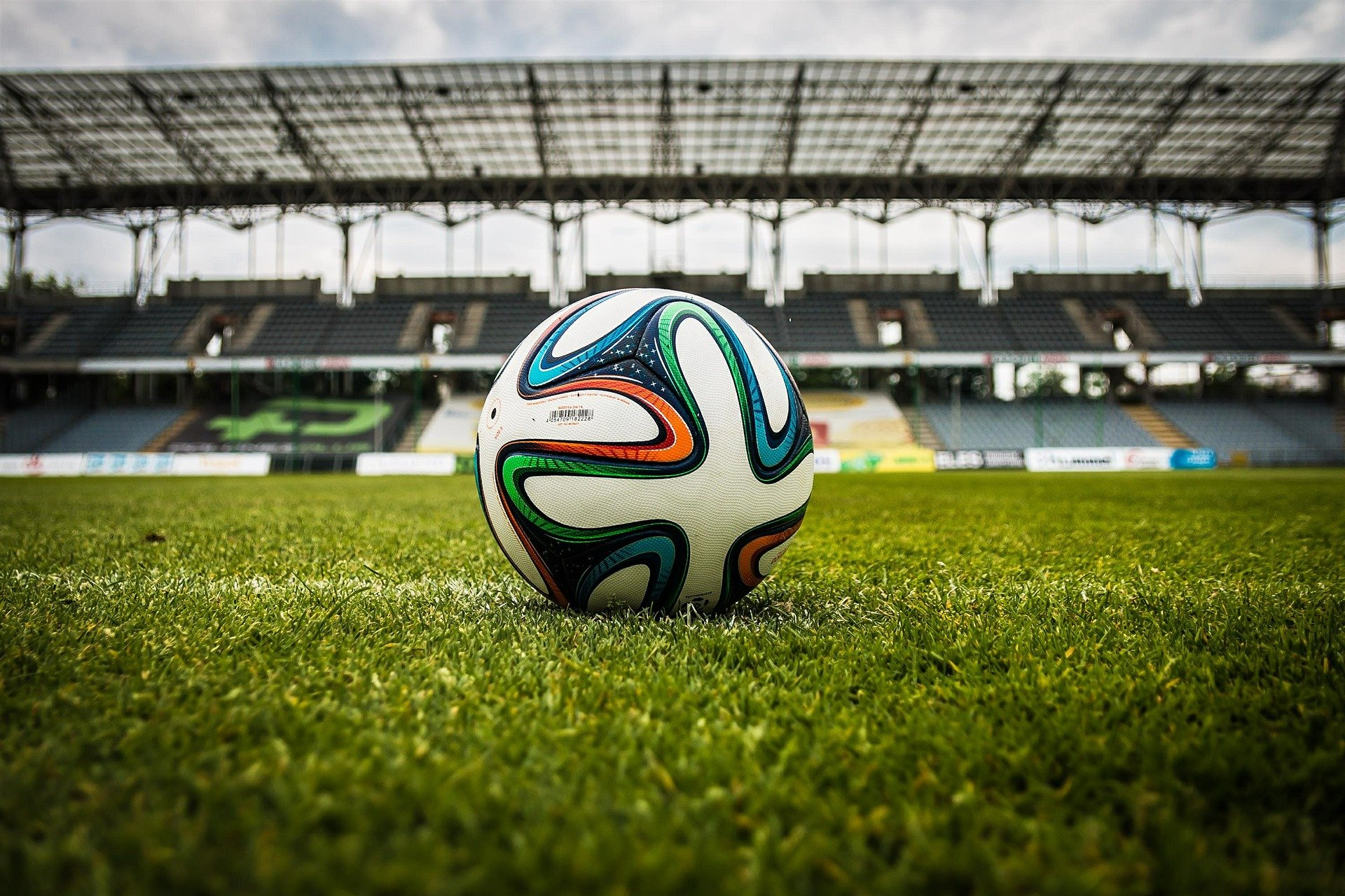 A football on a ground