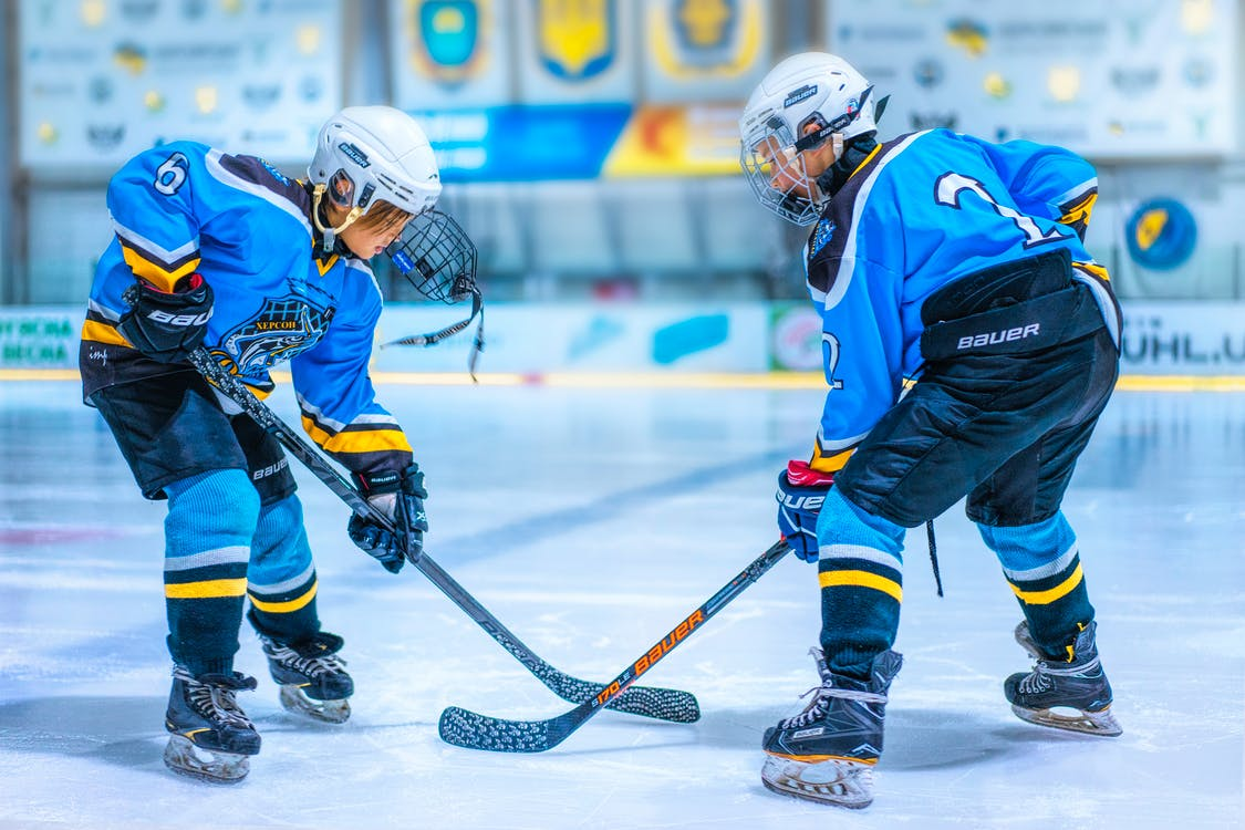 An ice hockey game