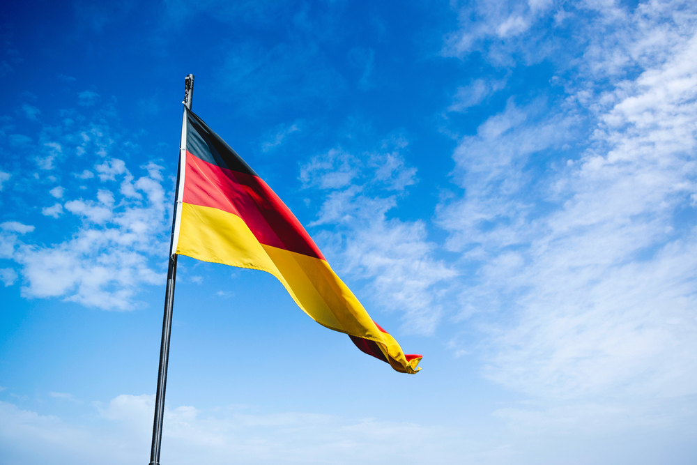 A German flag post