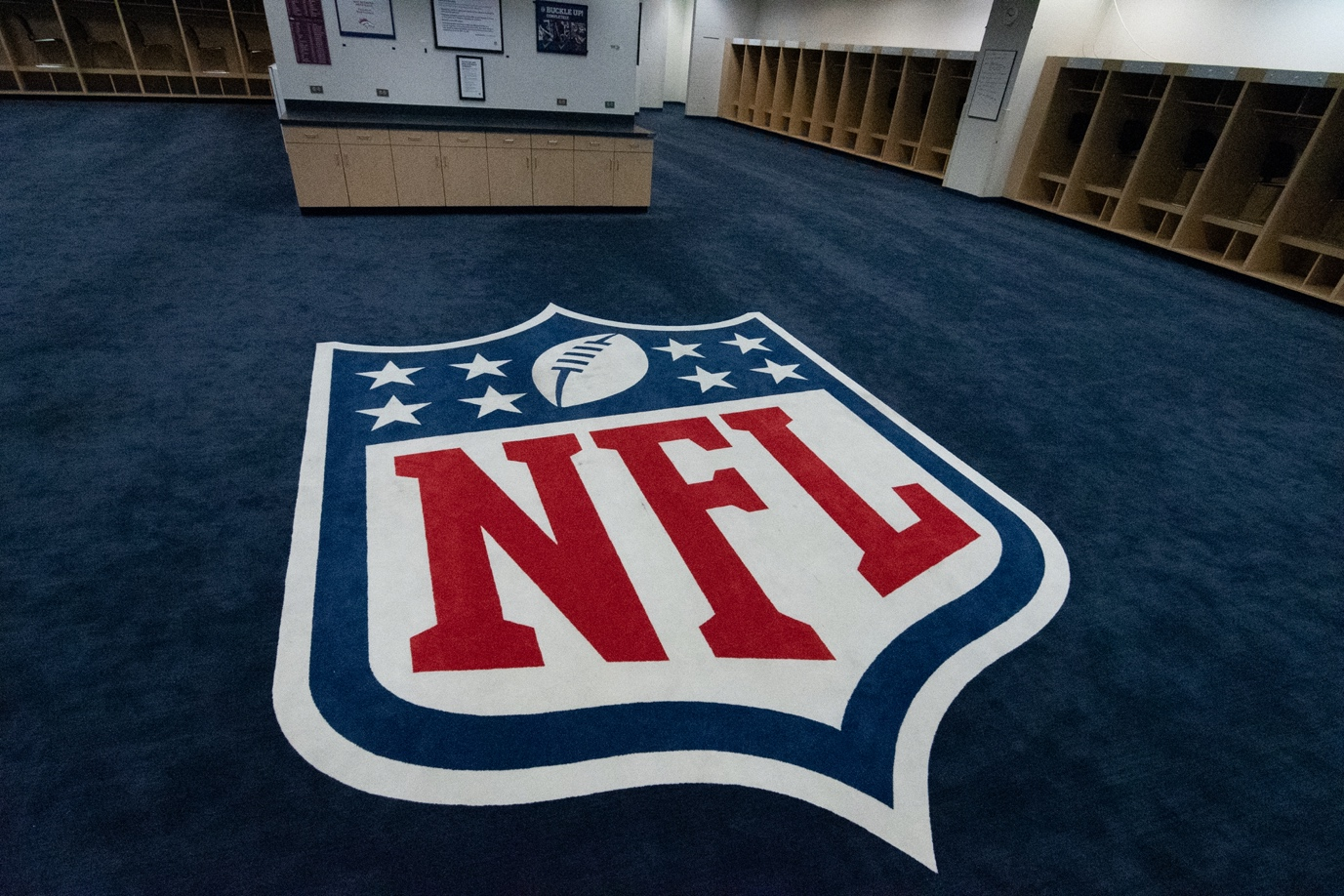 Carpet with NFL logo