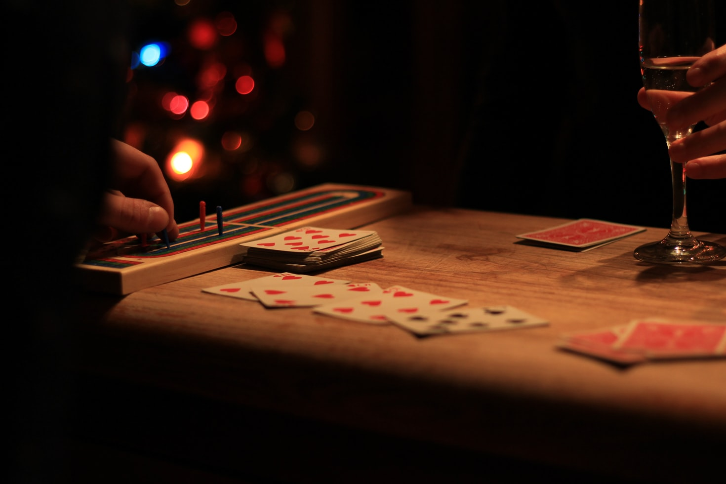 Table set up for a poker game