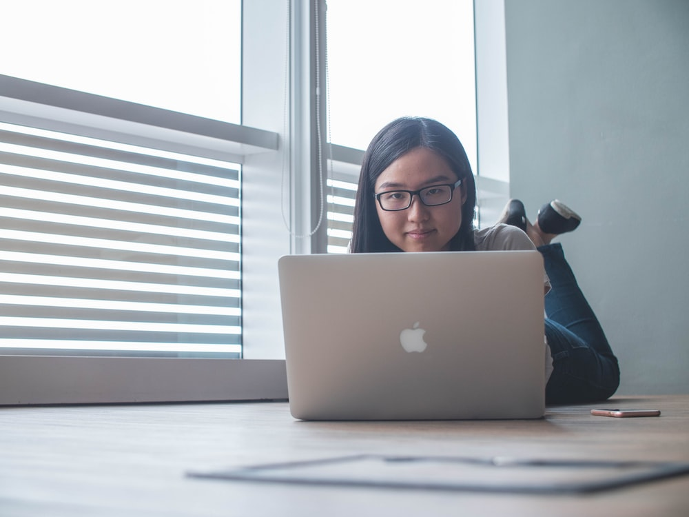 Person using their laptop