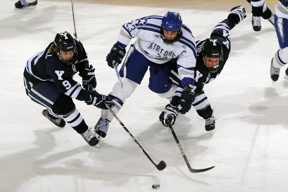 An ice hockey game