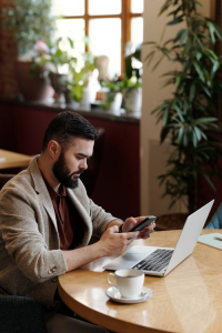 A gambler using a sports betting app