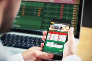 Sports betting online via an application