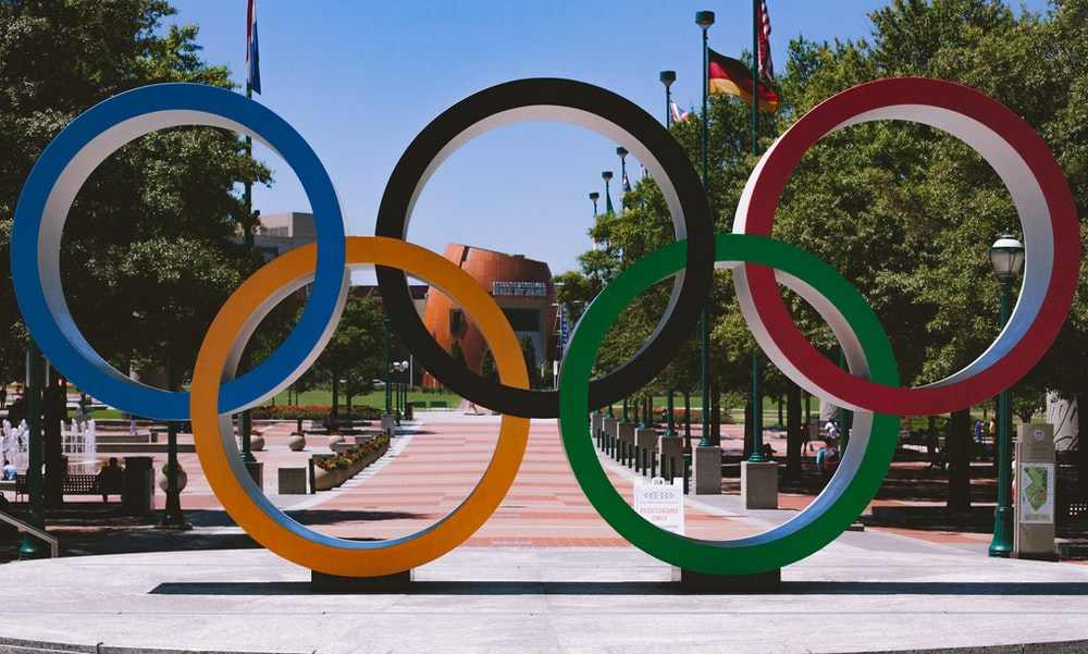 The Olympic Rings monument in Atlanta, Georgia