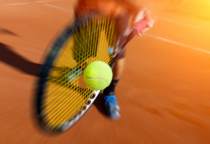 A person playing tennis