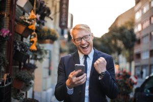 a man wins an online bet