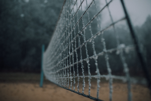 net on a rainy day