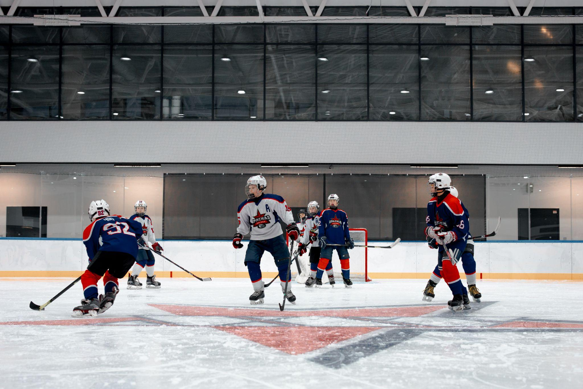 A game of ice hockey