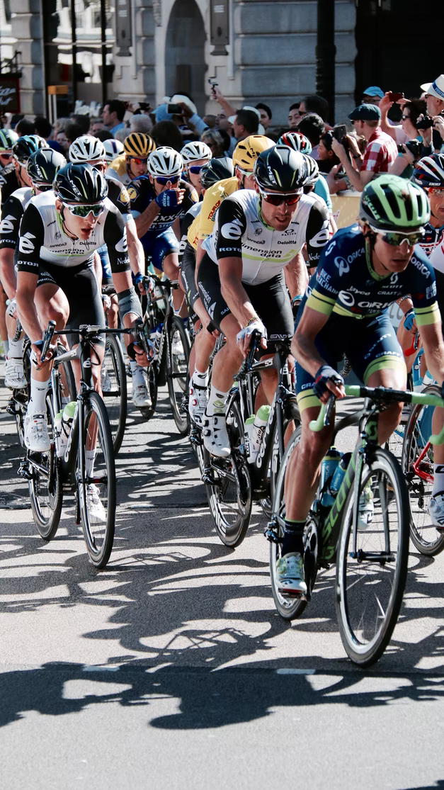 Cyclists competing in the Tour De France