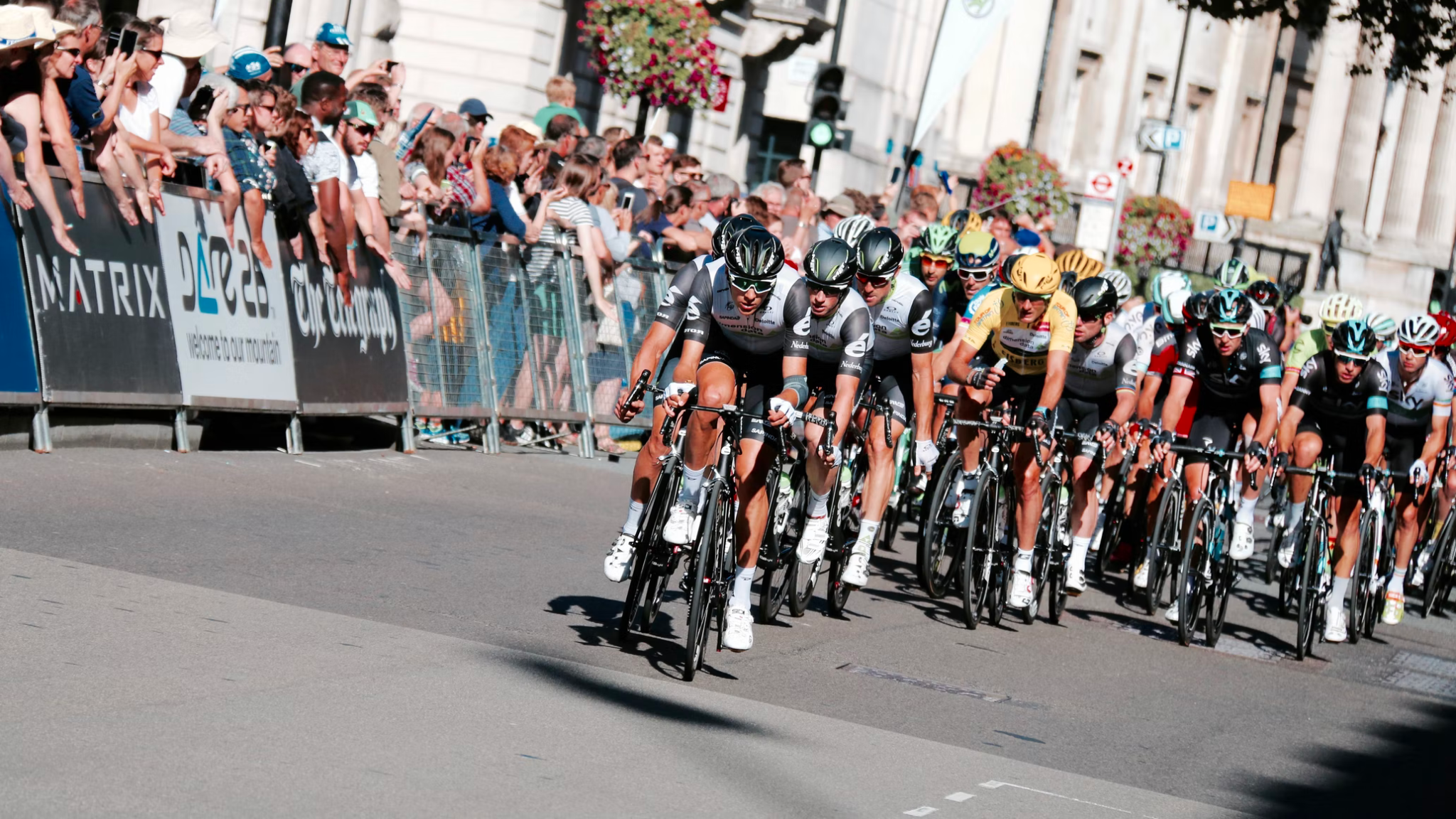 Cyclists competing in the Tour De France