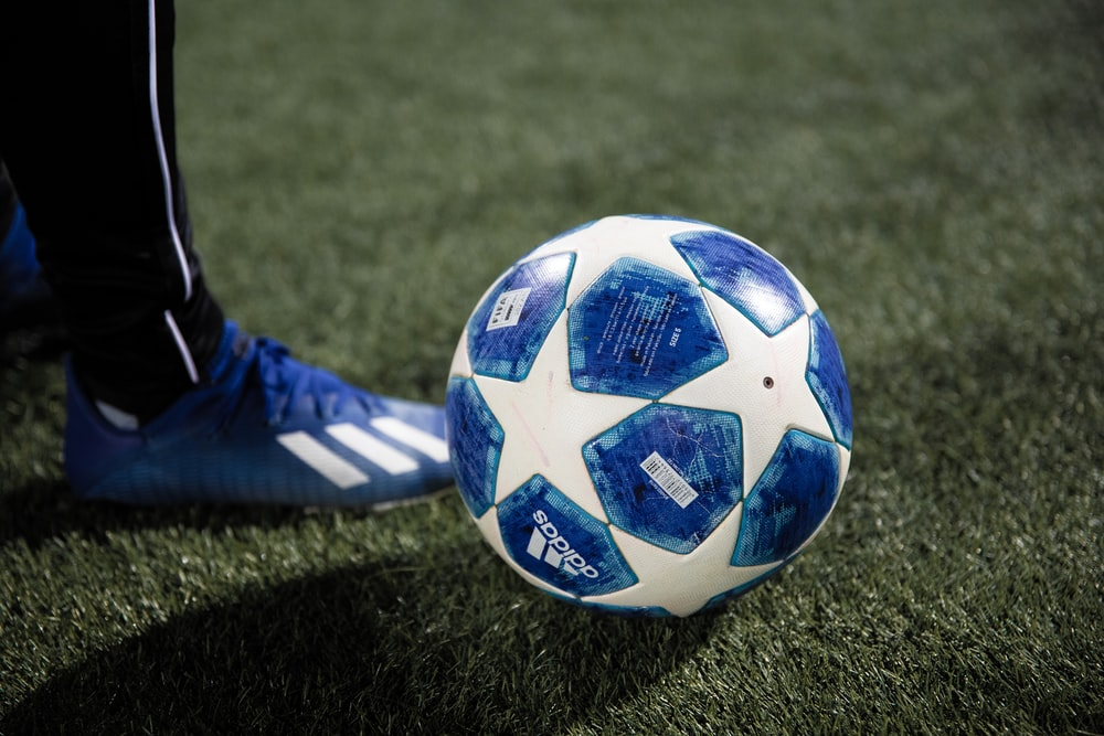 A football in a stadium