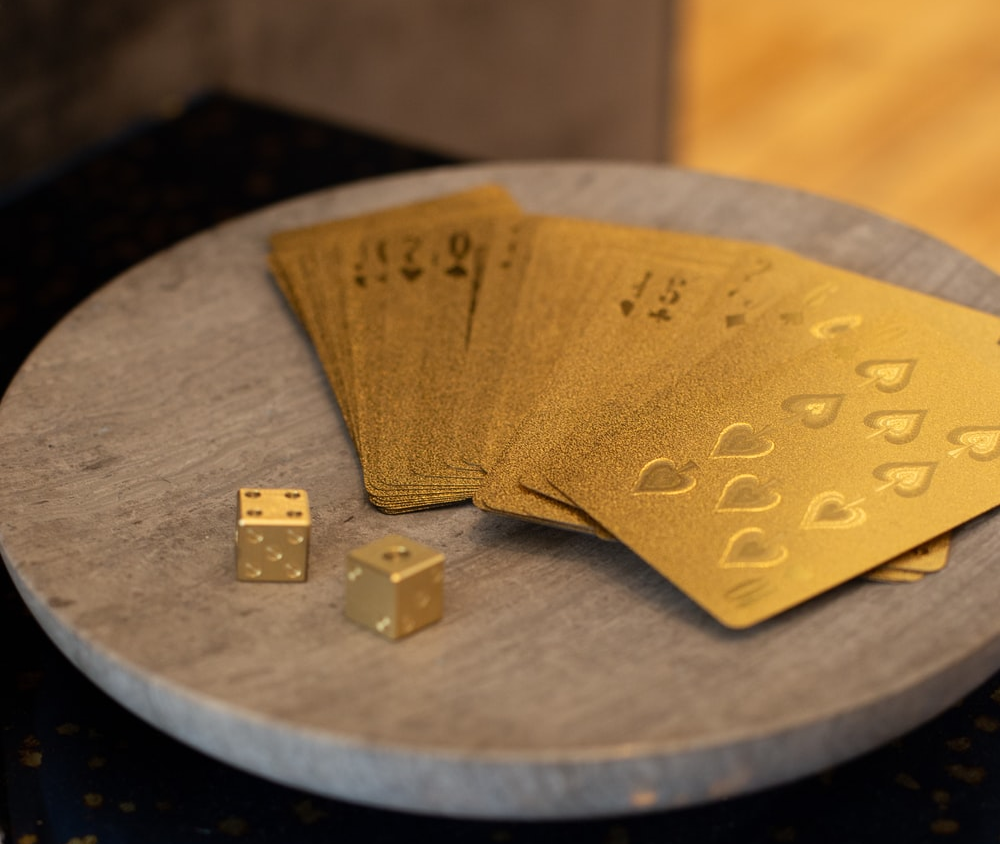 A deck of gold cards