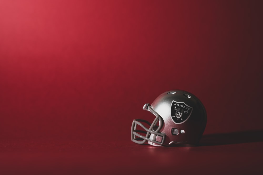 A silver helmet