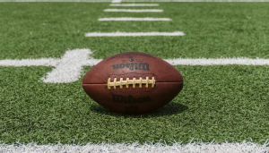 A football in a stadium