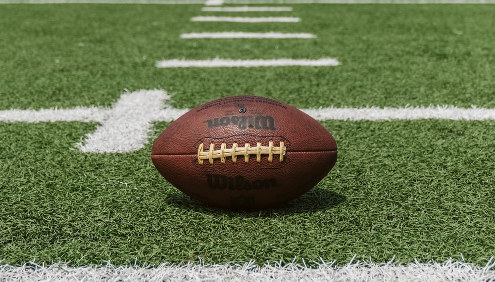 A football in a stadium