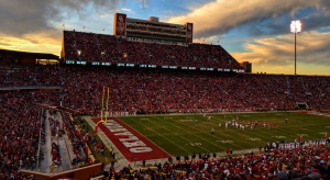 A football stadium