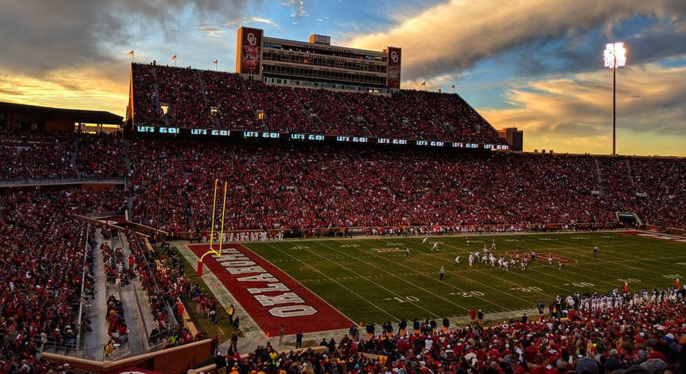A football stadium