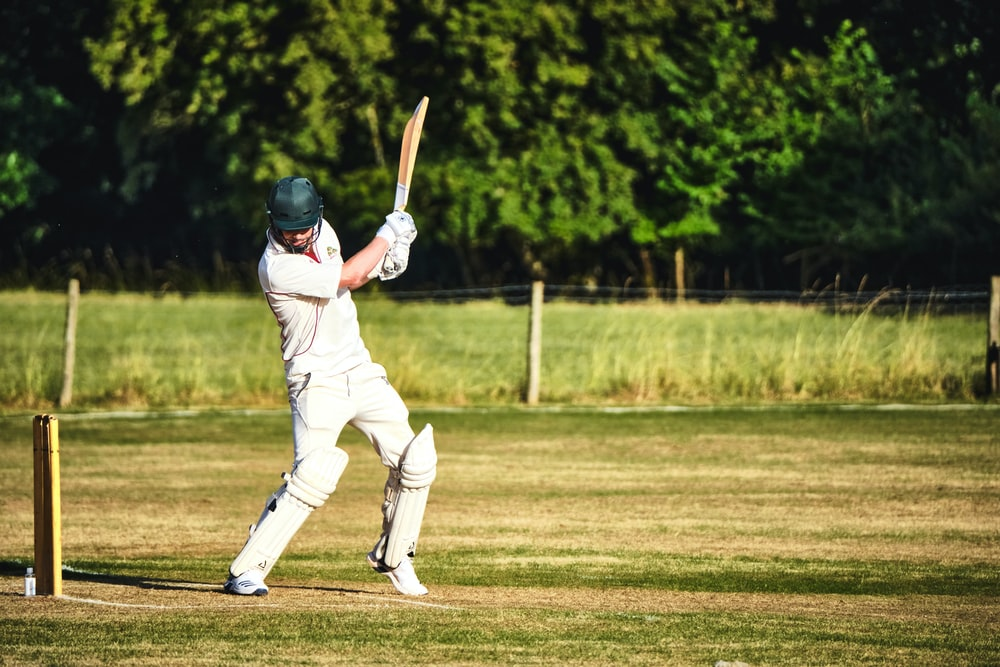 A batsman on the field