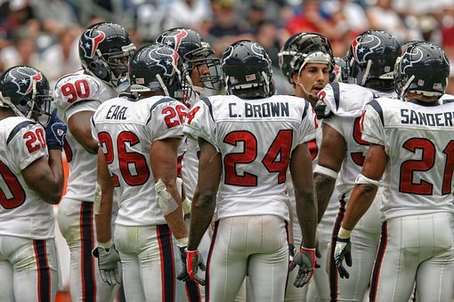 Football team in white uniform