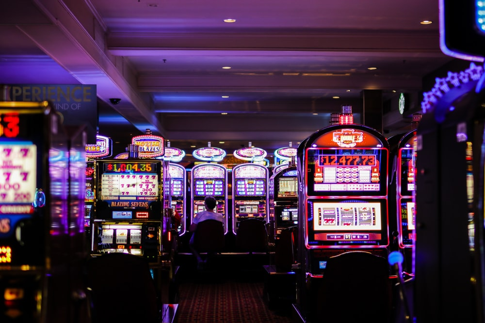 Slot machines in a casino