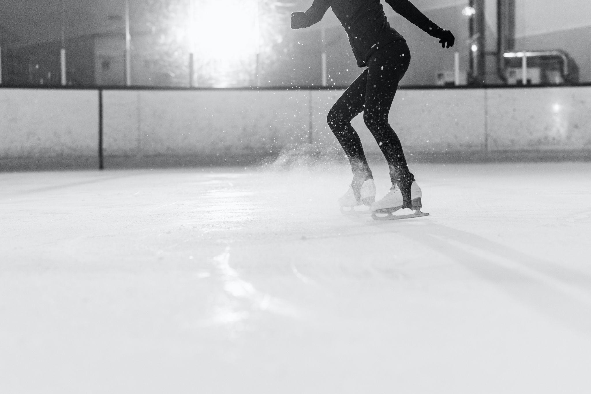 A person ice skating