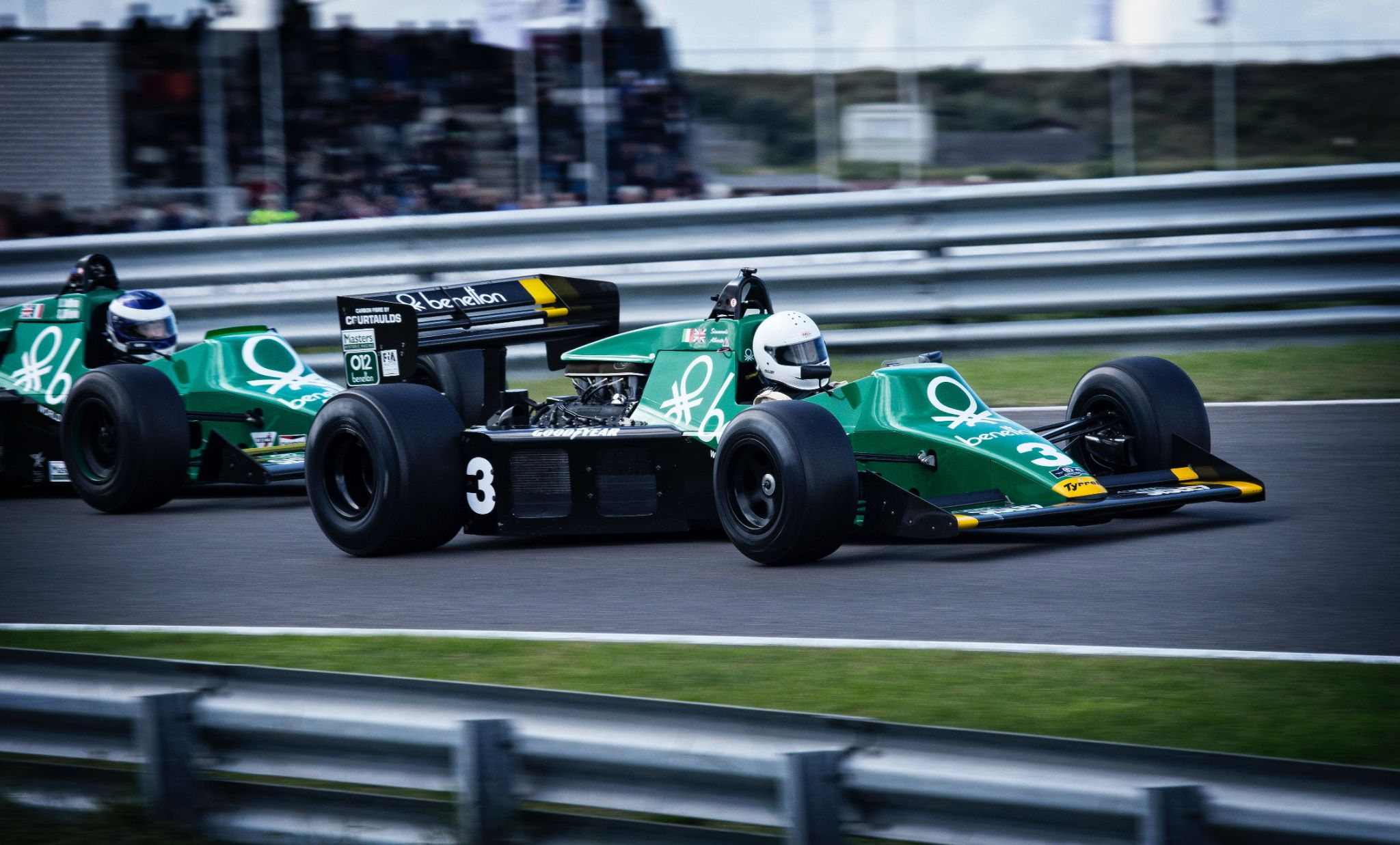 A man on a racing car
