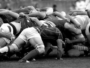a rugby match