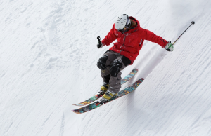 a player during ice skating