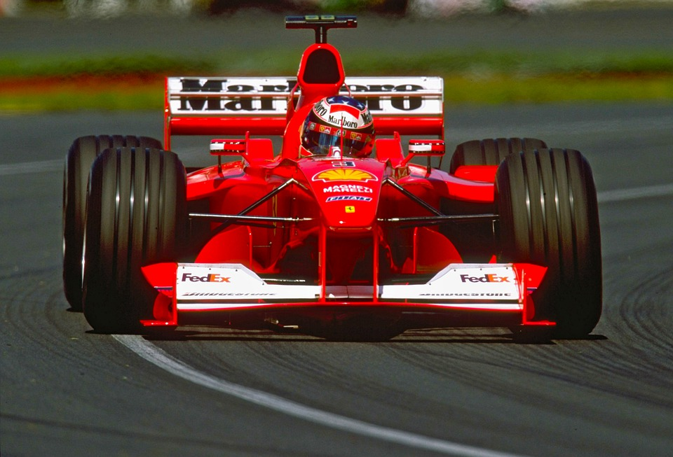 Red F1 race car