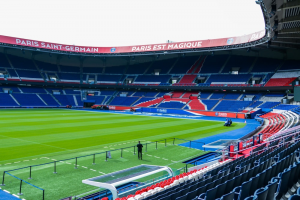 An empty football stadium
