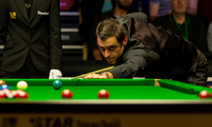 a snooker player