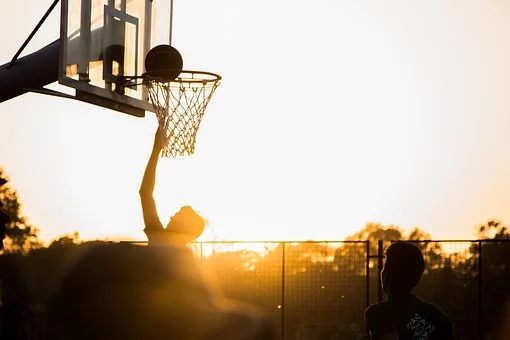 People playing basketball