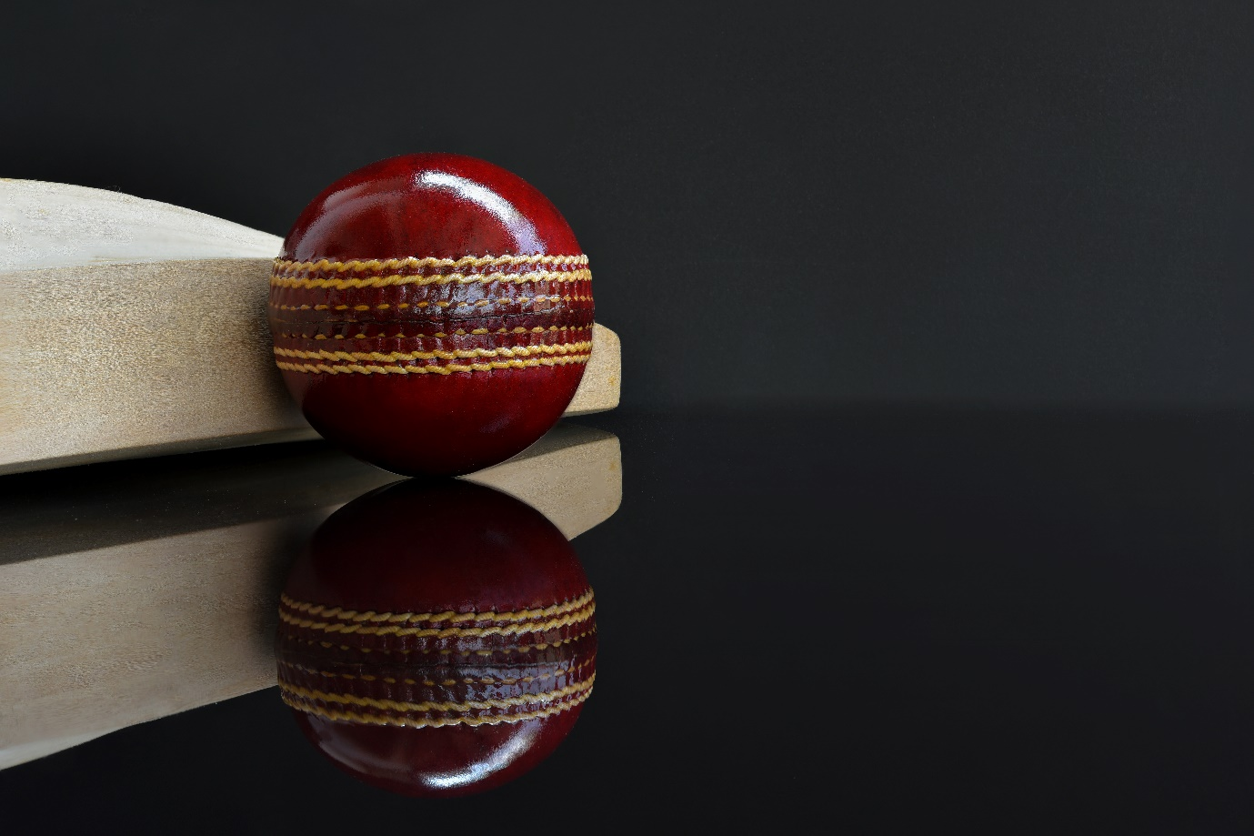 red leather cricket ball