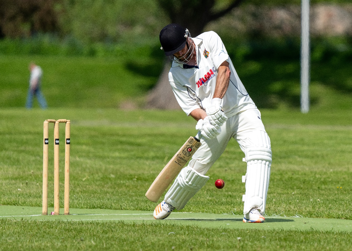 a man playing a test match