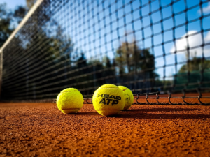 Three tennis balls
