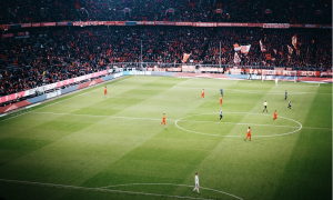 Teams playing football