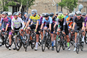 A group of cyclists