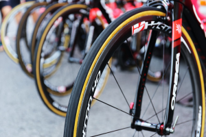 Several cycles on the track