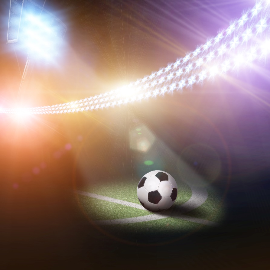An animated image of a soccer ball