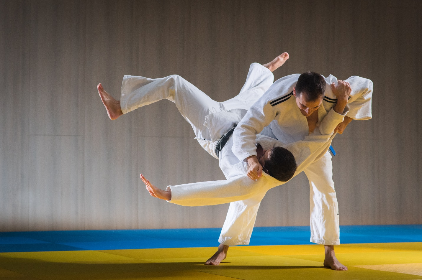 A Judo Karate match in progress