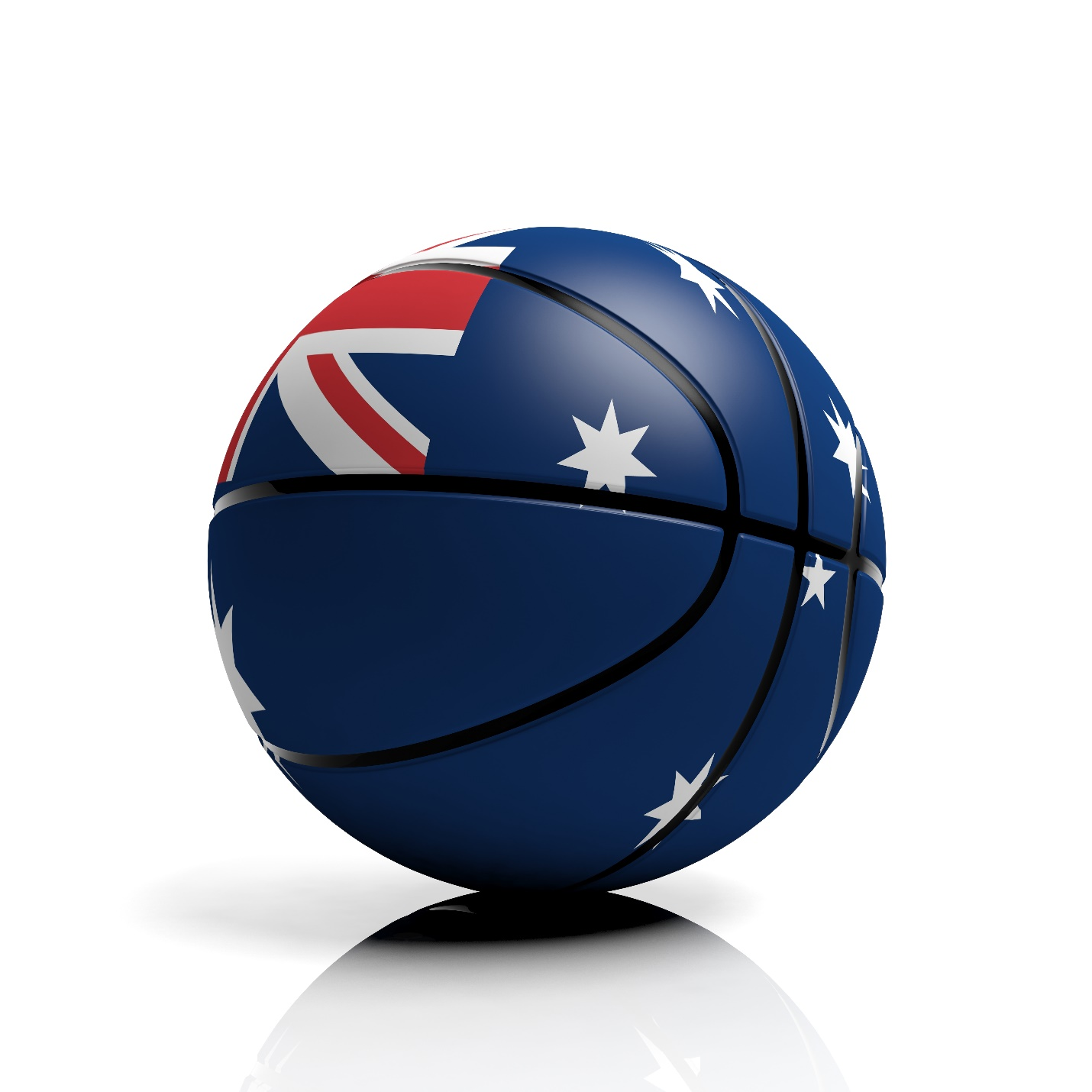 Australian flag printed on a basketball