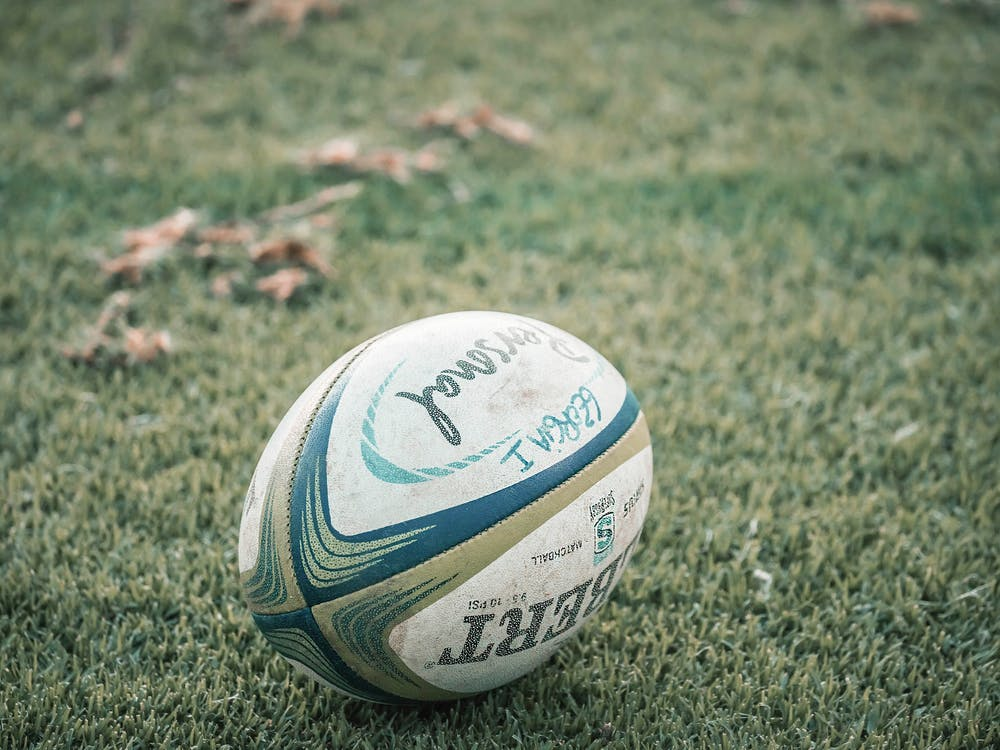 A rugby ball