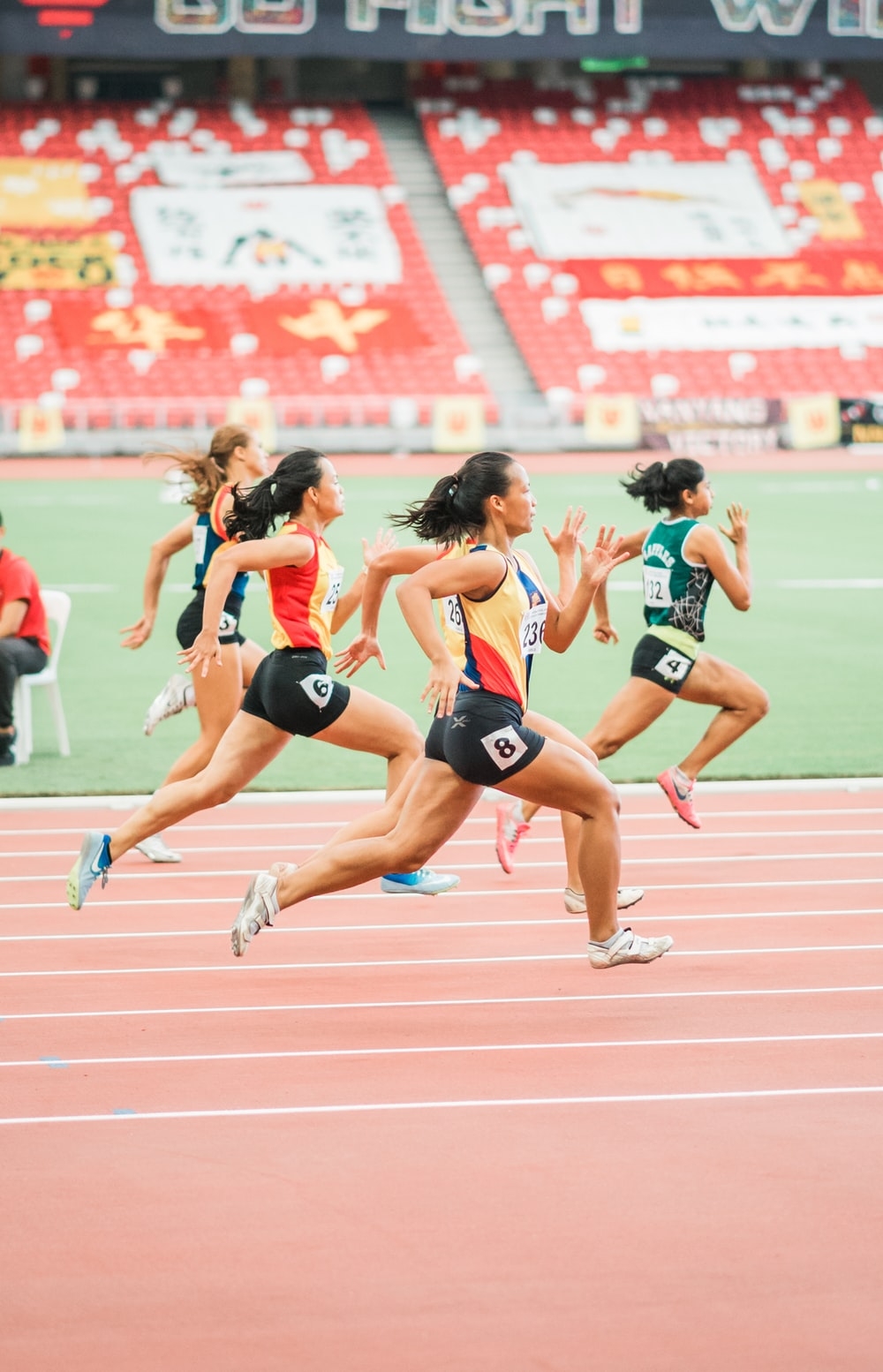 A group of women running