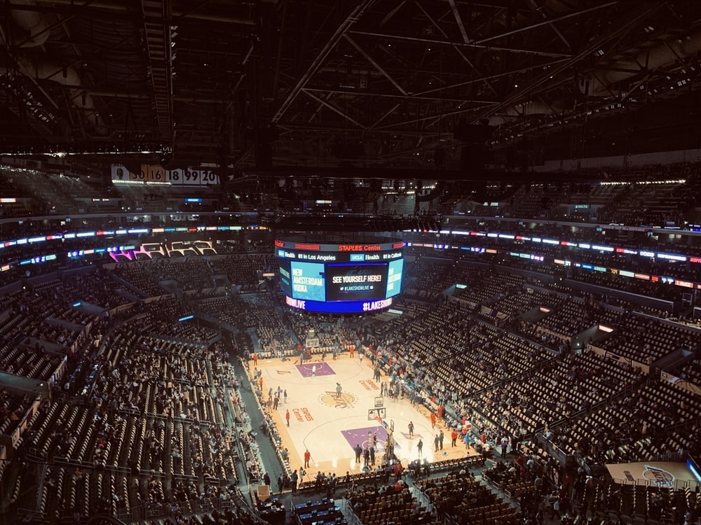 The Staples Center basketball arena in Los Angeles